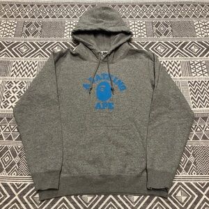 A Bathing Ape Bape College Logo Pullover Hoodie Size Small